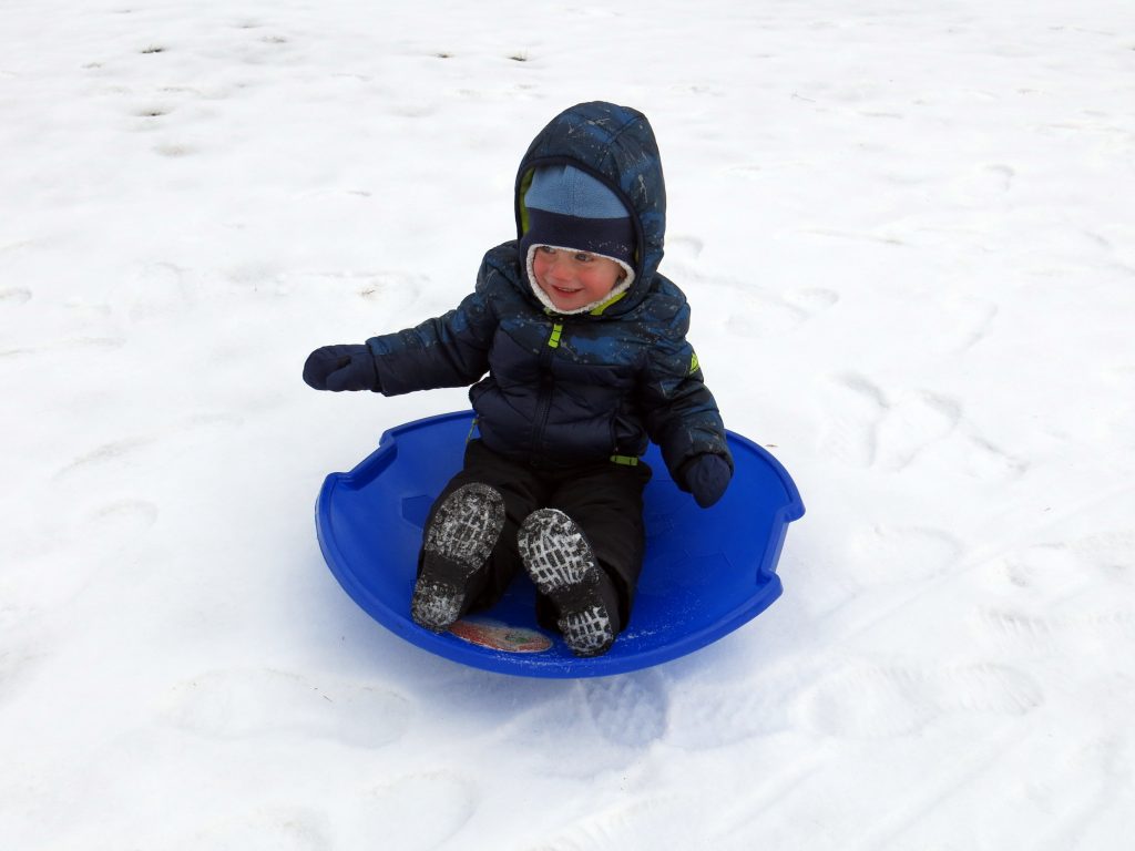 Sledding at the Lake George Recreation Center