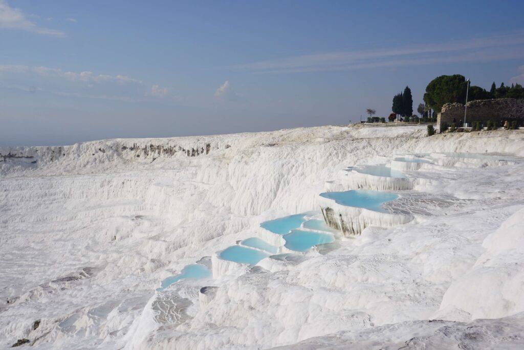 white travertines of Pamukkale