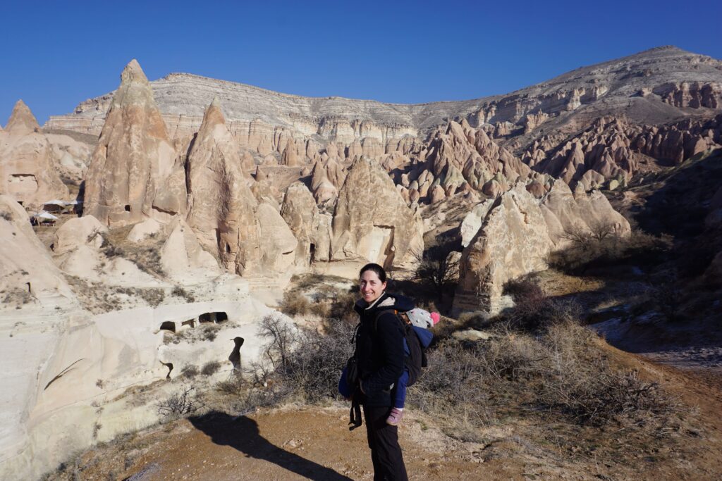 the author doing the rose valley hike cappadocia