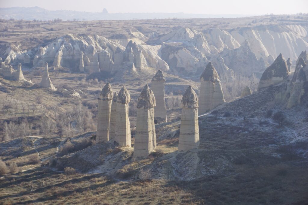 rock formations in cappadocia's love valley